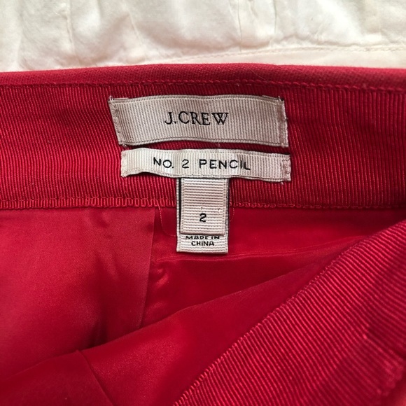J Crew Pinkish Red No 2 Pencil Skirt - Picture 2 of 4